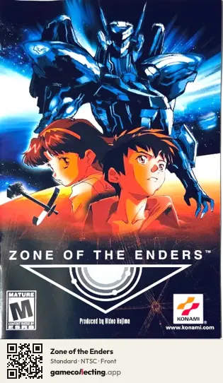 Zone of the Enders PlayStation 2, NTSC box front