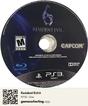 Resident Evil 6 PlayStation 3, NTSC disc