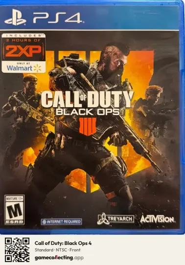 Call of Duty: Black Ops 4 PlayStation 4, NTSC box front