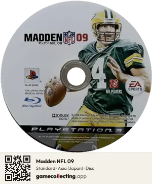 Madden NFL 09 PlayStation 3, Asia disc