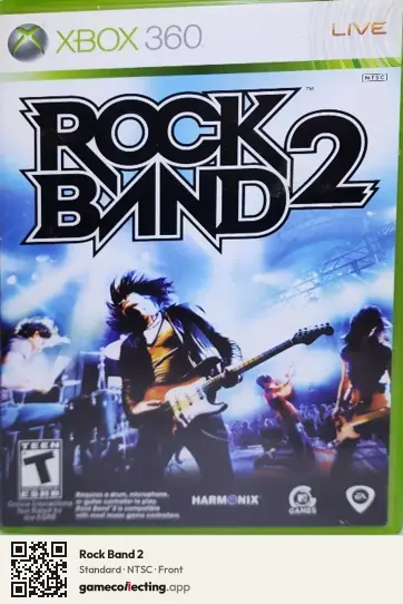 Rock Band 2 Xbox 360, NTSC box front