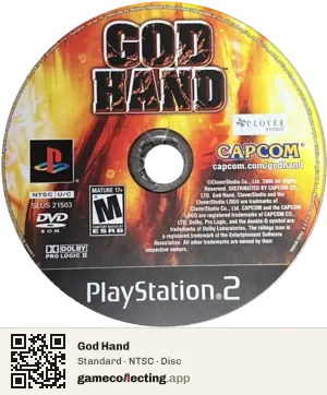 God Hand PlayStation 2, NTSC disc