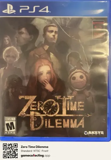 Zero Time Dilemma PlayStation 4, NTSC box front