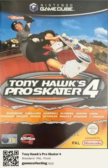 Tony Hawk's Pro Skater 4 Nintendo GameCube, PAL box front