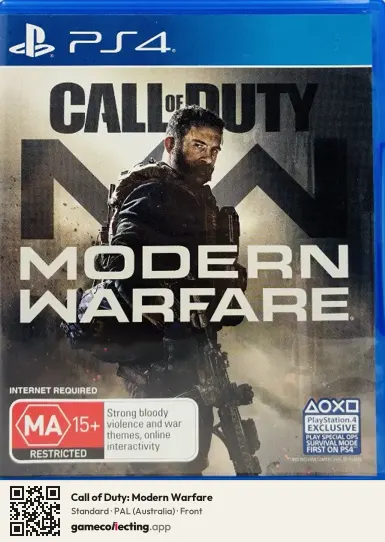 Call of Duty: Modern Warfare PlayStation 4, Australia box front