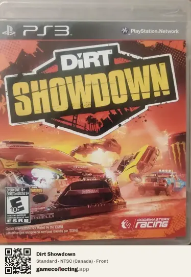 Dirt Showdown PlayStation 3, Canada box front