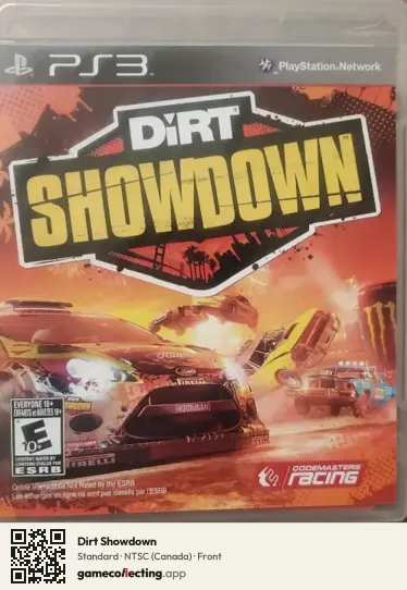 Dirt Showdown PlayStation 3, Canada box front