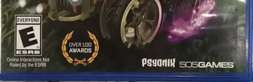 Rocket League, the ESRB box on its front