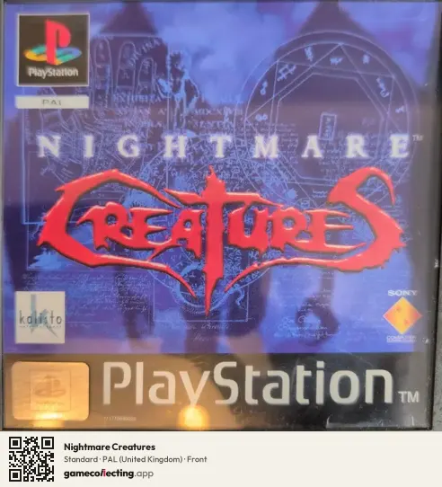Nightmare Creatures PlayStation, United Kingdom box front
