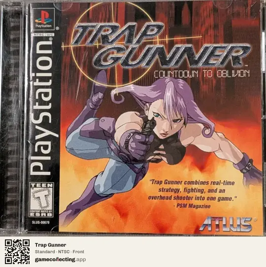 Trap Gunner PlayStation, NTSC box front