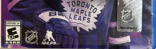 NHL 20, the ESRB box on its front