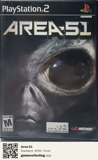 Area 51 PlayStation 2, NTSC box front