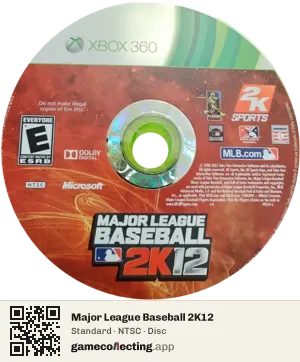Major League Baseball 2K12 Xbox 360, NTSC disc