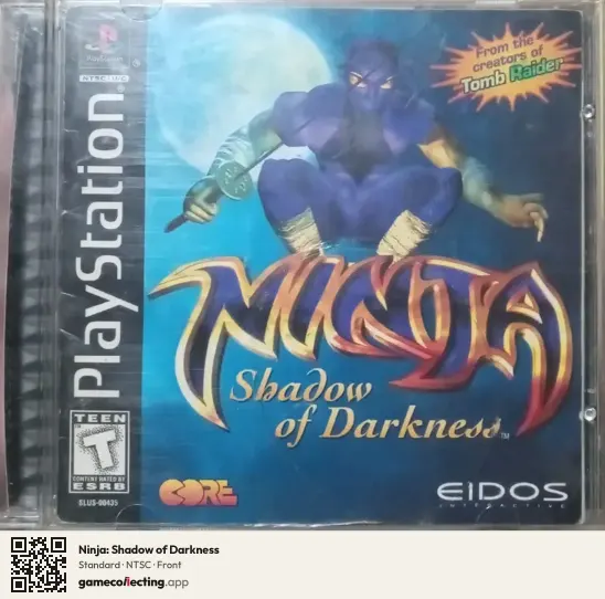 Ninja: Shadow of Darkness PlayStation, NTSC box front