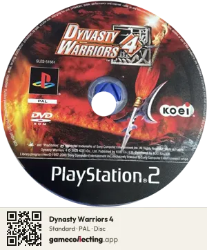 Dynasty Warriors 4 PlayStation 2, PAL disc