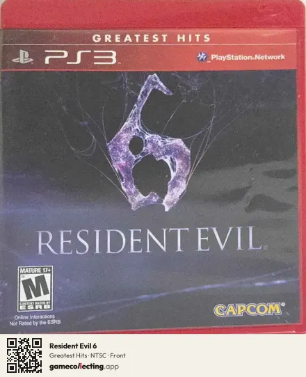 Resident Evil 6 PlayStation 3, NTSC box front