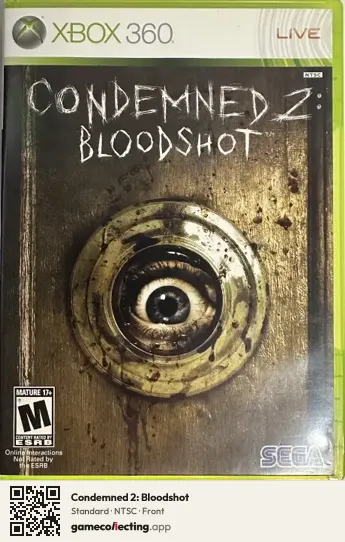 Condemned 2: Bloodshot Xbox 360, NTSC box front