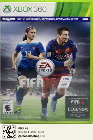 FIFA 16 Xbox 360, NTSC box front