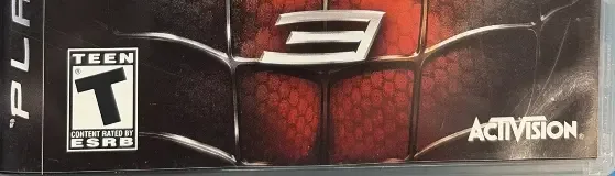Spider-Man 3, the ESRB box on its front