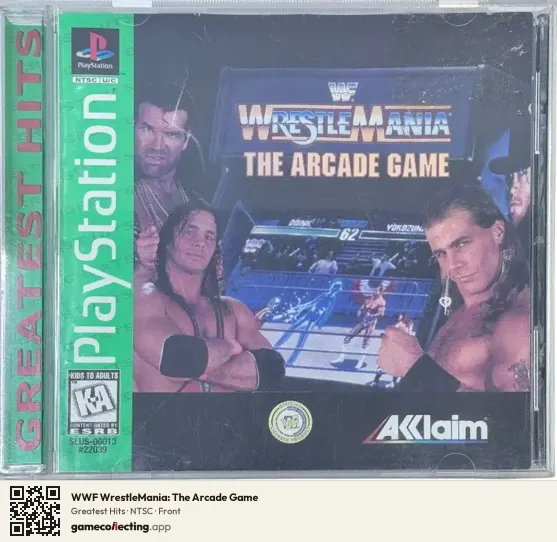 WWF WrestleMania: The Arcade Game PlayStation, NTSC box front