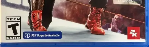 WWE 2K25, the ESRB box on its front