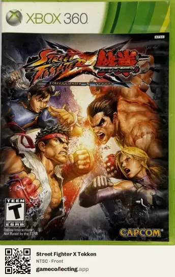 Street Fighter X Tekken Xbox 360, NTSC box front