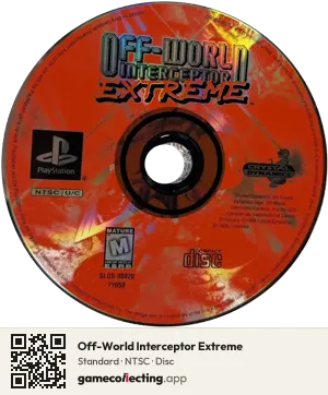 Off-World Interceptor Extreme PlayStation, NTSC disc