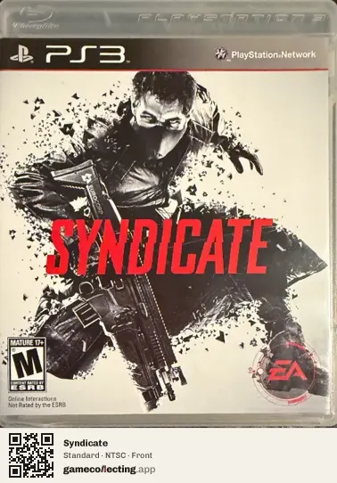 Syndicate PlayStation 3, NTSC box front