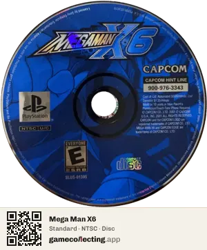 Mega Man X6 PlayStation, NTSC disc
