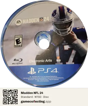 Madden NFL 24 PlayStation 4, NTSC disc