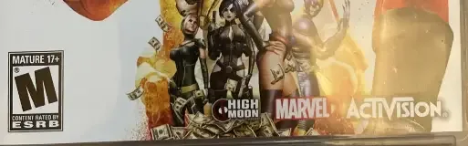 Deadpool, the ESRB box on its front
