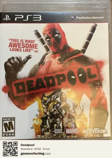 Deadpool PlayStation 3, NTSC box front