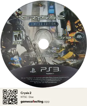 Crysis 2 PlayStation 3, NTSC disc