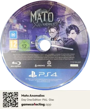 Mato Anomalies PlayStation 4, PAL disc