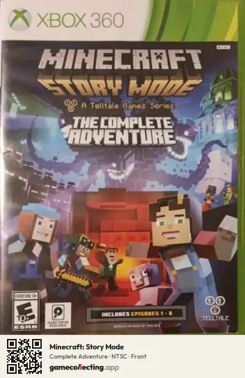 Minecraft: Story Mode Xbox 360, NTSC box front