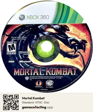 Mortal Kombat Xbox 360, NTSC disc