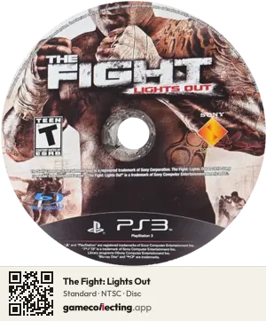 The Fight: Lights Out PlayStation 3, NTSC disc