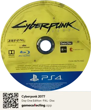 Cyberpunk 2077 PlayStation 4, PAL disc