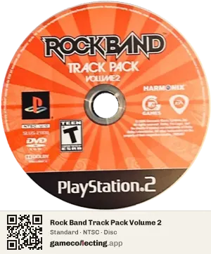Rock Band Track Pack Volume 2 PlayStation 2, NTSC disc