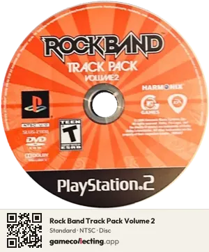 Rock Band Track Pack Volume 2 PlayStation 2, NTSC disc