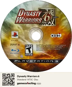 Dynasty Warriors 6 PlayStation 3, NTSC disc
