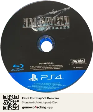 Final Fantasy VII Remake PlayStation 4, Asia disc
