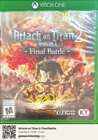 Attack on Titan 2: Final Battle Xbox One, NTSC box front