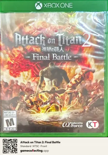 Attack on Titan 2: Final Battle Xbox One, NTSC box front
