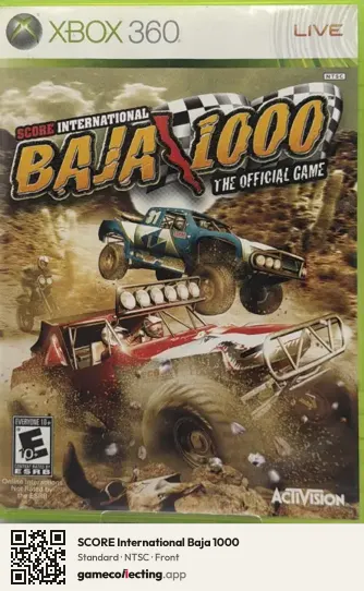 SCORE International Baja 1000 Xbox 360, NTSC box front