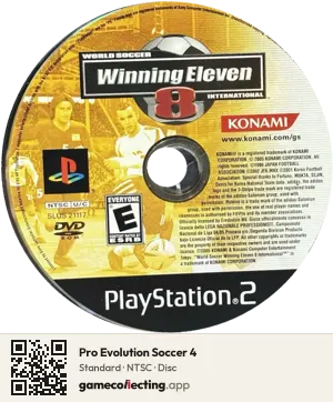 Pro Evolution Soccer 4 PlayStation 2, NTSC disc