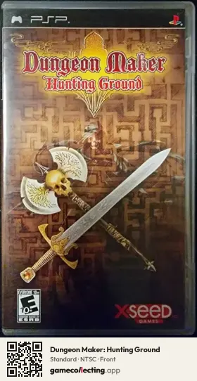 Dungeon Maker: Hunting Ground PlayStation Portable, NTSC box front