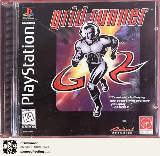 Grid Runner PlayStation, NTSC box front