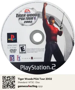 Tiger Woods PGA Tour 2002 PlayStation 2, NTSC disc