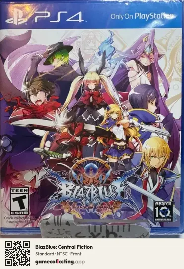 BlazBlue: Central Fiction PlayStation 4, NTSC box front